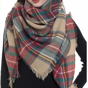 *Sale* Plaid Tartan Checked Blanket Scarf
